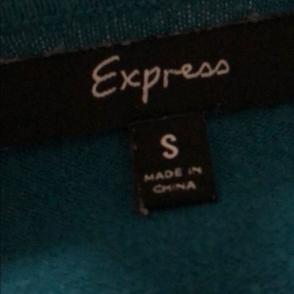 Used teal green Express sweater - Picture 4 of 5